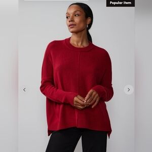 New York and Company red boxy sweater